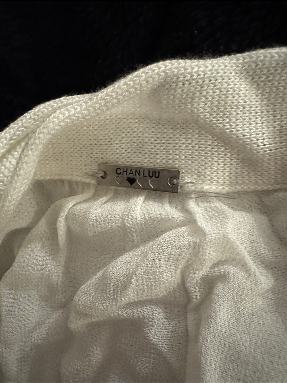 Chan Luu Cream Open-Front Ruffle Hem Cardigan - Picture 8 of 8